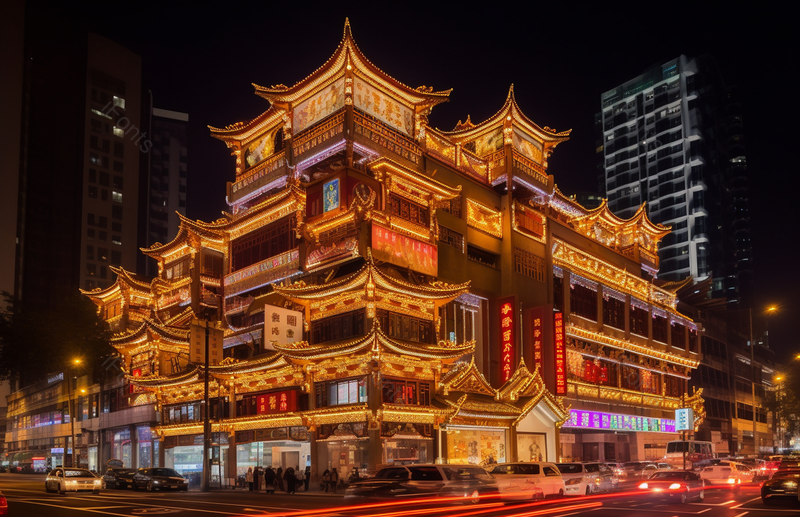 城市风光重庆洪崖洞夜景,高清,摄影图,摄影图片,图片大全,摄影图免费下载